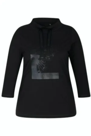 Rabe Dames, Tops, Zwart, Maat: L