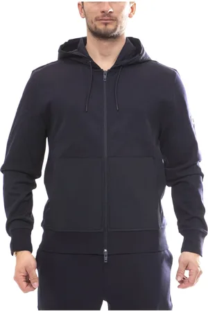 FAY Heren, Sweatshirts & Hoodies, Zwart, Maat: L Katoen
