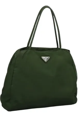 Prada Dames, Pre-owned, Groen, Maat: ONE Size Nylon