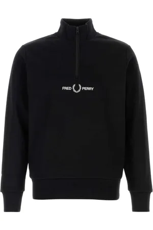Fred Perry Heren, Sweatshirts & Hoodies, Zwart, Maat: S Poliester