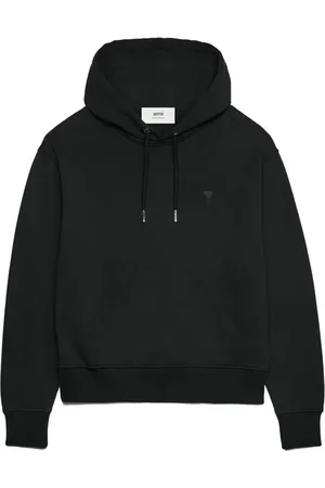 Ami Heren, Sweatshirts & Hoodies, Zwart, Maat: M Katoen