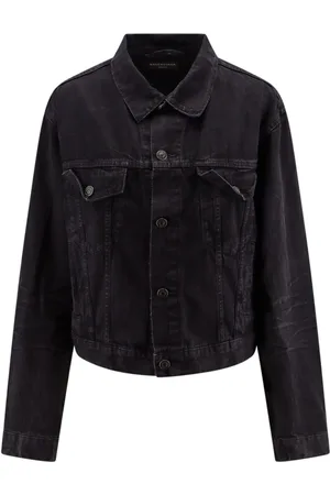 Balenciaga Dames, Jassen, Zwart, Maat: S Denim