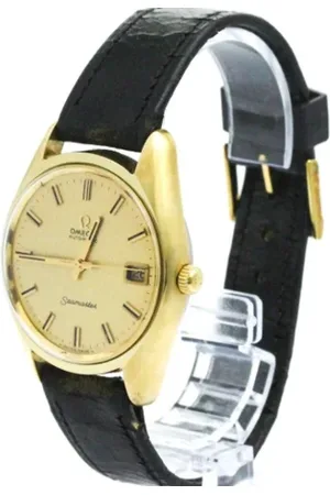 Omega Heren, Pre-owned, Geel, Maat: ONE Size Leer