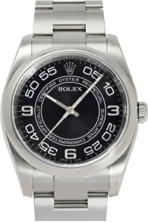 Rolex Heren, Pre-owned, Zwart, Maat: ONE Size