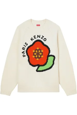 Kenzo Heren, Truien, Wit, Maat: XS Wol