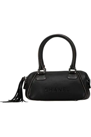 CHANEL Dames, Pre-owned, Zwart, Maat: ONE Size Leer