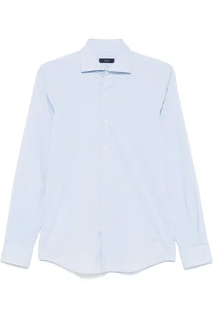 FAY Heren, Overhemden, Blauw, Maat: M Katoen