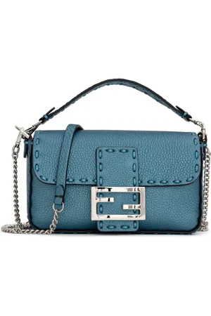 Fendi Dames, Tassen, Blauw, Maat: ONE Size Leer