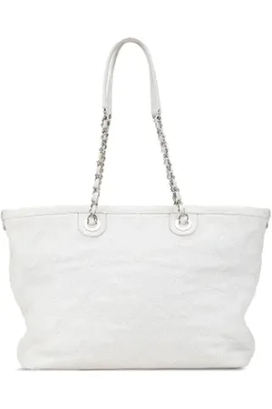CHANEL Dames, Pre-owned, Grijs, Maat: ONE Size Leer
