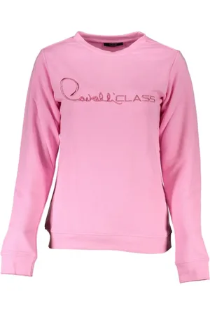 Roberto Cavalli Dames, Sweatshirts & Hoodies, Roze, Maat: XS Katoen