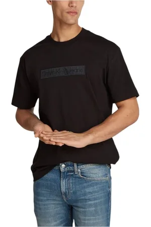 Calvin Klein Heren, Tops, Zwart, Maat: S Katoen