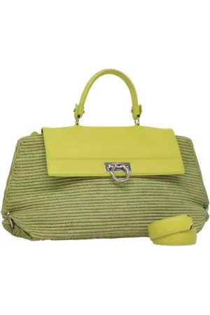 Salvatore Ferragamo Dames, Pre-owned, Groen, Maat: ONE Size Leer