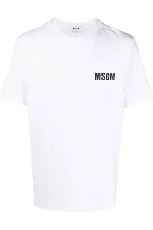 Msgm Heren, Tops, Wit, Maat: M Katoen
