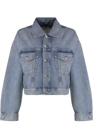 AGOLDE Dames, Jassen, Blauw, Maat: S Katoen