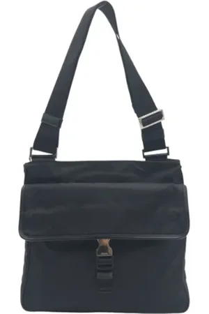 Prada Heren, Pre-owned, Zwart, Maat: ONE Size Nylon