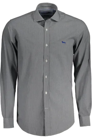 HARMONT&BLAINE Heren, Overhemden, Blauw, Maat: S Katoen