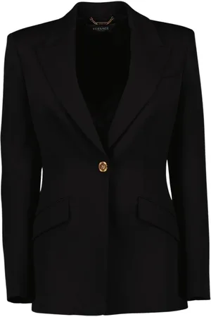 VERSACE Dames, Jassen, Zwart, Maat: XS Wol
