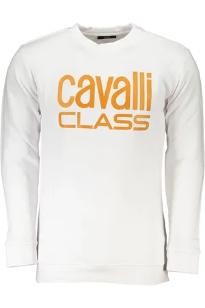 Roberto Cavalli Heren, Sweatshirts & Hoodies, Wit, Maat: XL