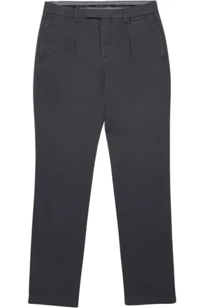 Brooks Brothers Heren, Broeken, Grijs, Maat: W32 Katoen