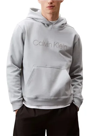 Calvin Klein Heren, Sweatshirts & Hoodies, Blauw, Maat: S Fleece