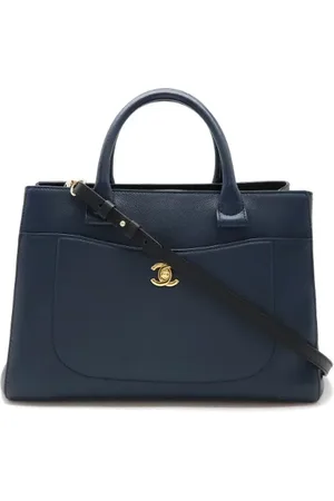 CHANEL Dames, Pre-owned, Blauw, Maat: ONE Size Leer