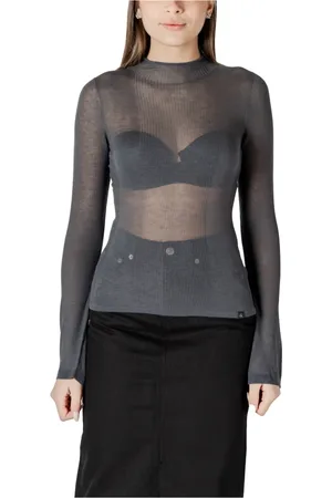 Calvin Klein Dames, Truien, Grijs, Maat: XS Nylon