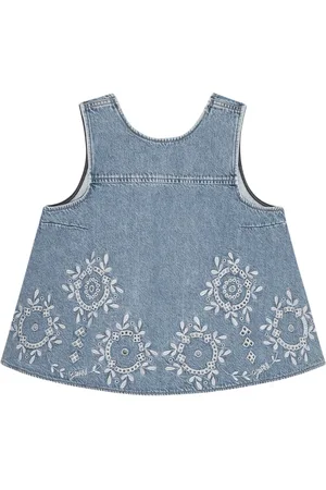 Ganni Dames, Tops, Blauw, Maat: M Denim