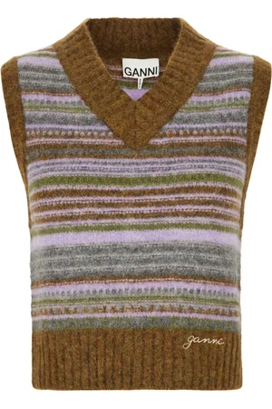 Ganni Dames, Truien, Veelkleurig, Maat: S Wol