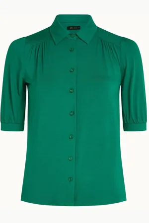King Louie Dames, Blouses & Shirts, Groen, Maat: XL Viscose