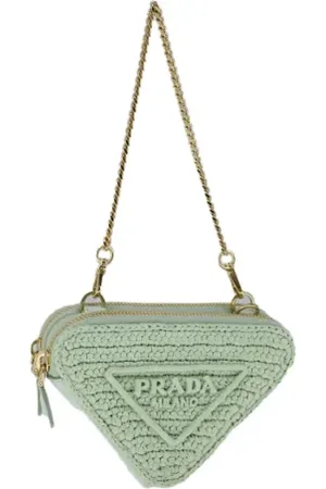 Prada Dames, Pre-owned, Groen, Maat: ONE Size Leer