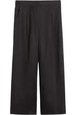 Max Mara Dames, Broeken, Zwart, Maat: S
