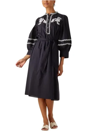 Antik Batik Dames, Jurken, Blauw, Maat: S Katoen