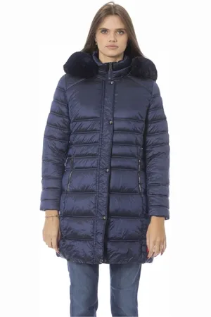 BALDININI Dames, Mantels, Blauw, Maat: S Poliester