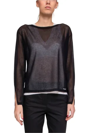 Pinko Dames, Tops, Zwart, Maat: M Katoen