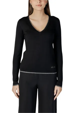 Liu Jo Dames, Truien, Zwart, Maat: M Viscose