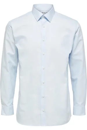 SELECTED Heren, Overhemden, Blauw, Maat: 3XL Katoen