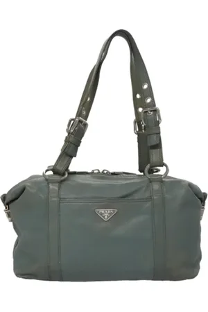 Prada Dames, Pre-owned, Grijs, Maat: ONE Size Leer