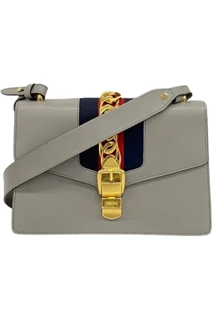 Gucci Dames, Pre-owned, Grijs, Maat: ONE Size Leer