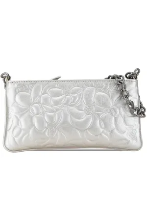 CHANEL Dames, Pre-owned, Grijs, Maat: ONE Size Leer