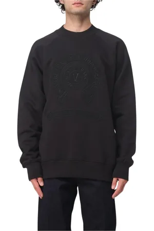VERSACE Heren, Sweatshirts & Hoodies, Zwart, Maat: L Katoen