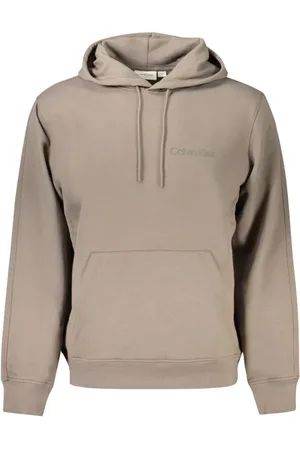 Calvin Klein Heren, Sweatshirts & Hoodies, Bruin, Maat: M Katoen