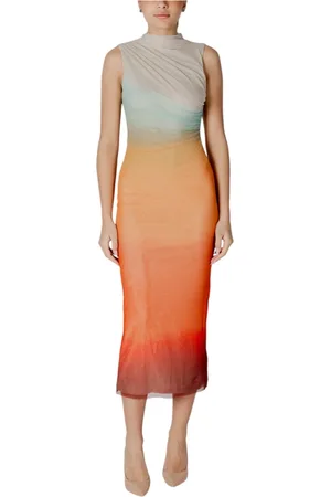 Desigual Dames, Jurken, Oranje, Maat: XL Poliester