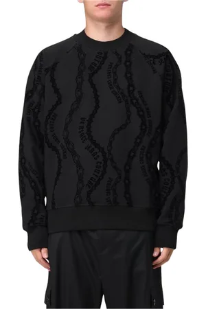 VERSACE Heren, Sweatshirts & Hoodies, Zwart, Maat: XL Katoen