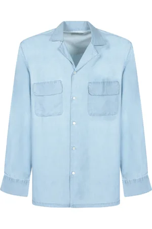 OFFICINE GENERALE Heren, Overhemden, Blauw, Maat: S