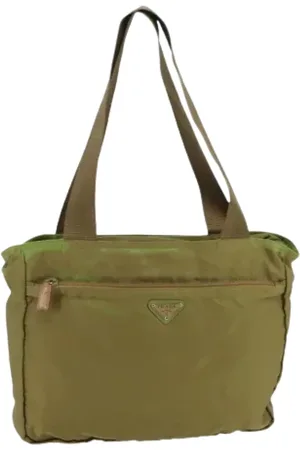 Prada Dames, Pre-owned, Groen, Maat: ONE Size Nylon