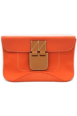 Hermès Dames, Pre-owned, Oranje, Maat: ONE Size Leer