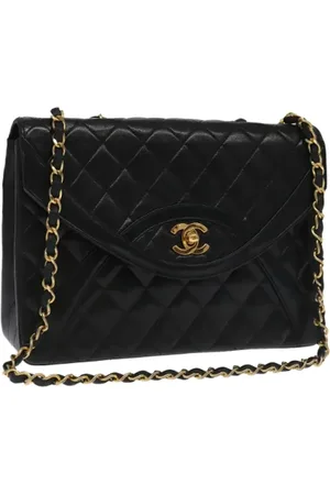 CHANEL Dames, Pre-owned, Zwart, Maat: ONE Size Leer