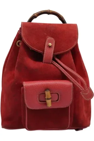 Gucci Dames, Pre-owned, Rood, Maat: ONE Size Suède