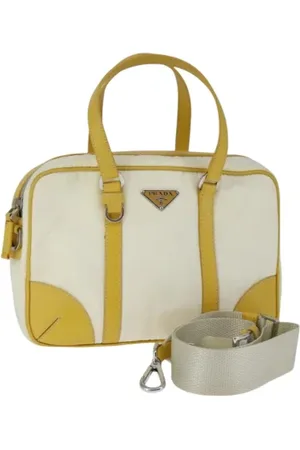 Prada Dames, Pre-owned, Geel, Maat: ONE Size Leer