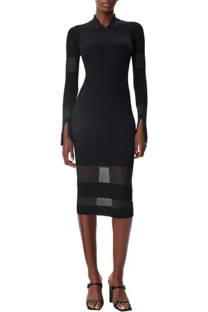 Patrizia Pepe Dames, Jurken, Zwart, Maat: M Viscose